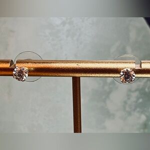 1 Carat (.5 per earring) Moissanite Stud Earrings in 925 Silver. New Backs.